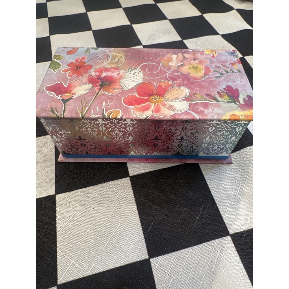 Punch Studio Green Tea Soap Musical Keepsake Box Swan Lake Floral 4oz Soap NEW